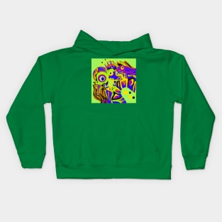 green armored alien ecopop Kids Hoodie